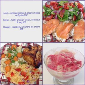 Healthy eating daily menu collage 