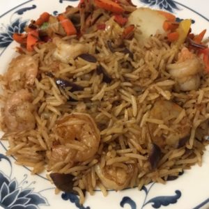 Photo of king prawn fried rice meal