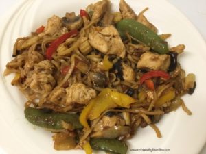 Photo of chicken chow mein meal